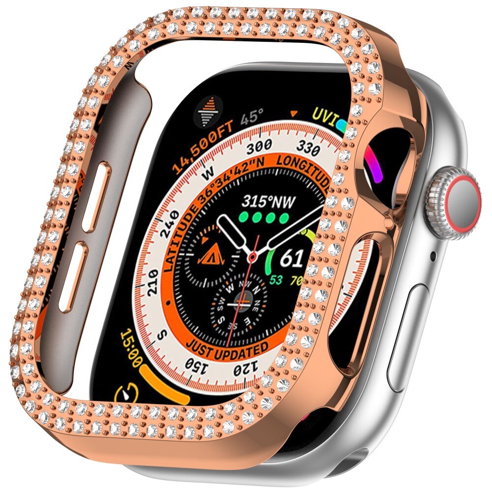 Apple Watch Series 10 42mm Rhinestone Case Rose Gold