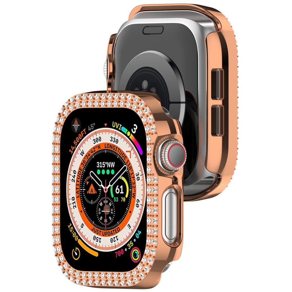 Apple Watch Series 10 42mm Rhinestone Case Rose Gold