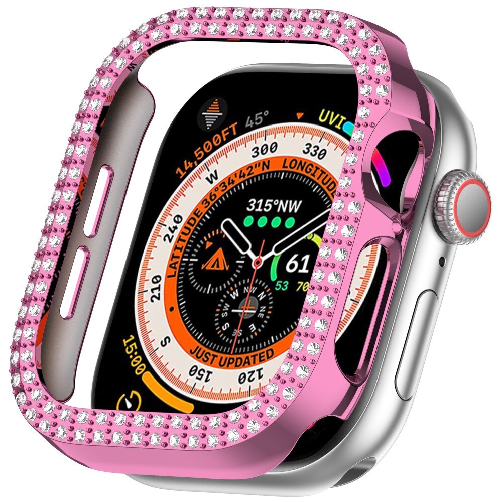 Apple Watch Series 10 42mm Rhinestone Case Pink