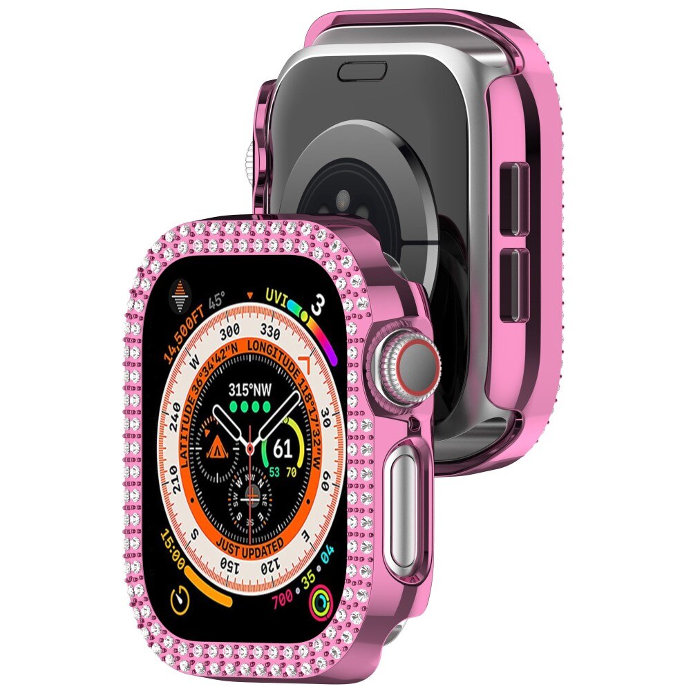 Apple Watch Series 10 42mm Rhinestone Case Pink