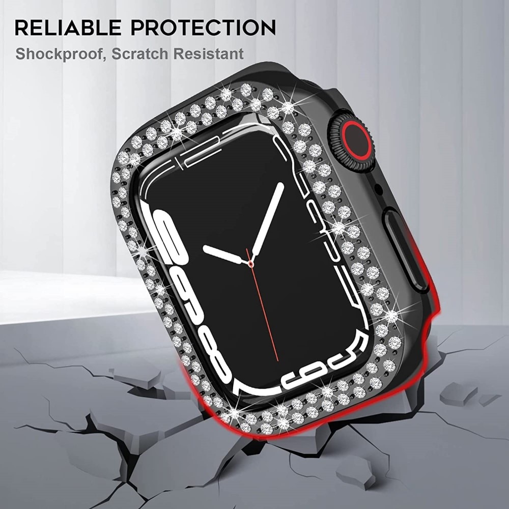 Apple Watch 45mm Series 8 Rhinestone Case Black