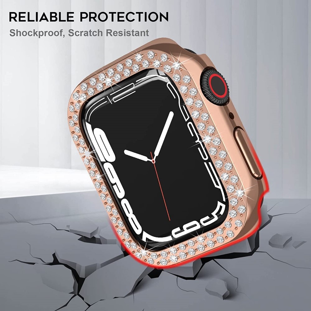 Apple Watch 45mm Series 8 Rhinestone Case Rose Gold