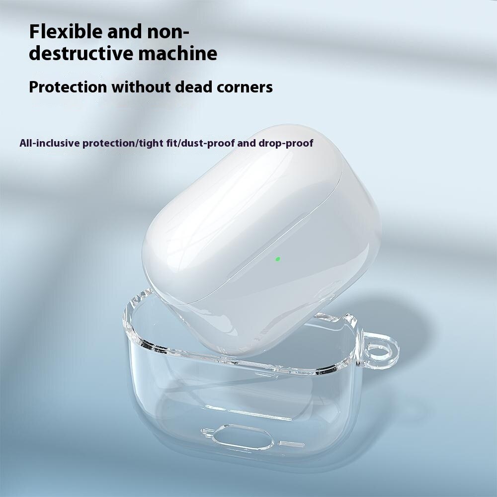 TPU Cover with Carabiner Apple AirPods 4 Transparent