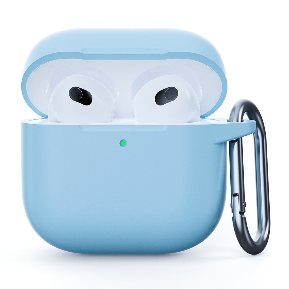 Silicone Cover with Carabiner Apple AirPods 4 Blue