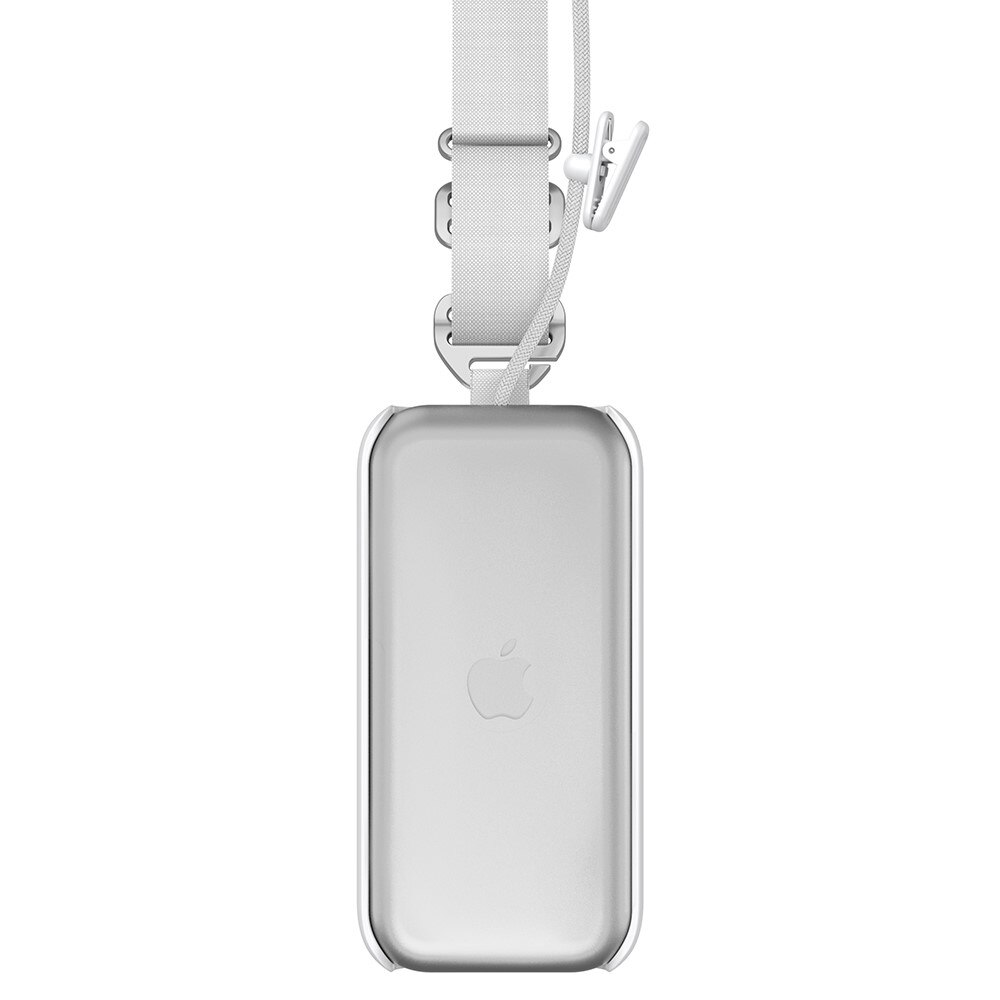 Apple Vision Pro Battery Case with Clip and Shoulder Strap White