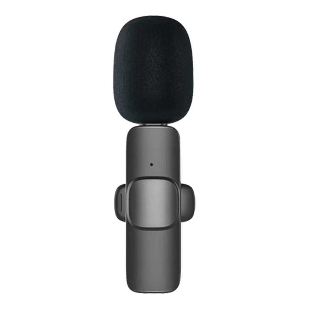 Wireless Microphone with USB-C Receiver Black