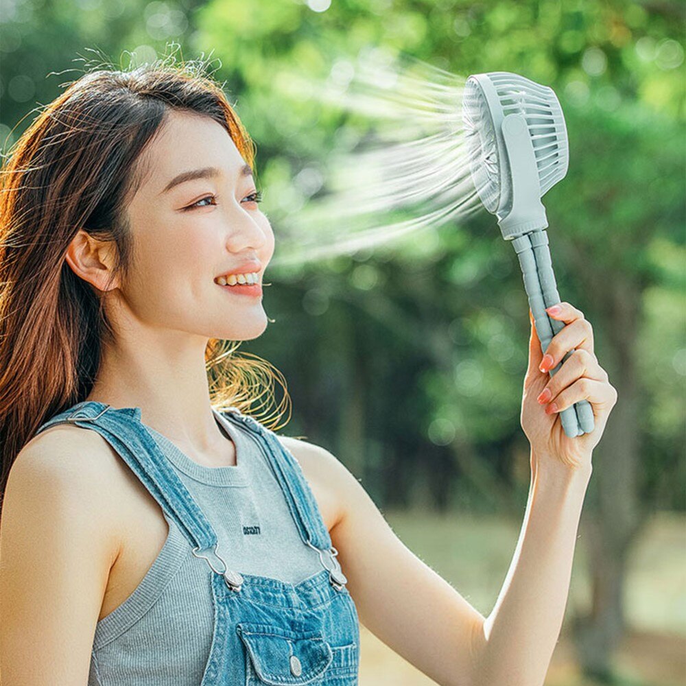 Portable fan with flexible legs, White