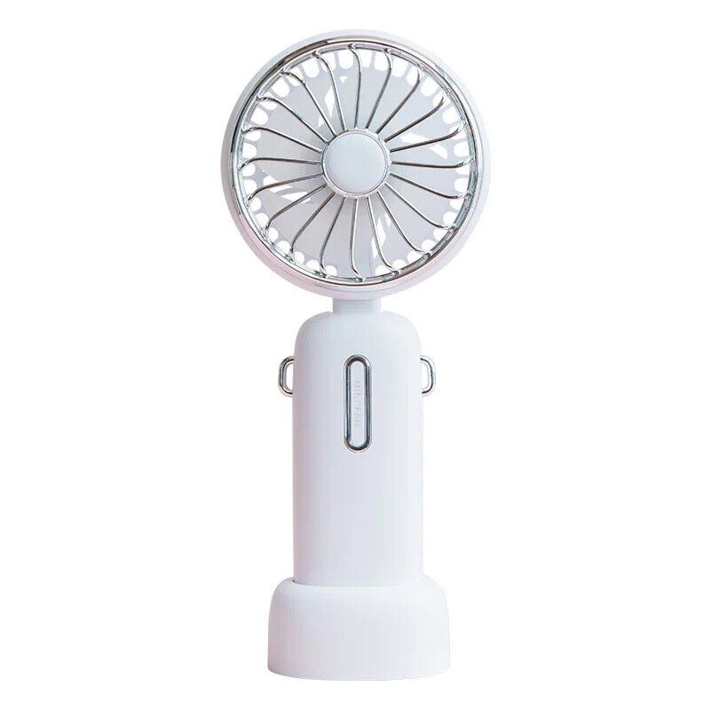 Portable Fan with Carry Strap and Stand, White