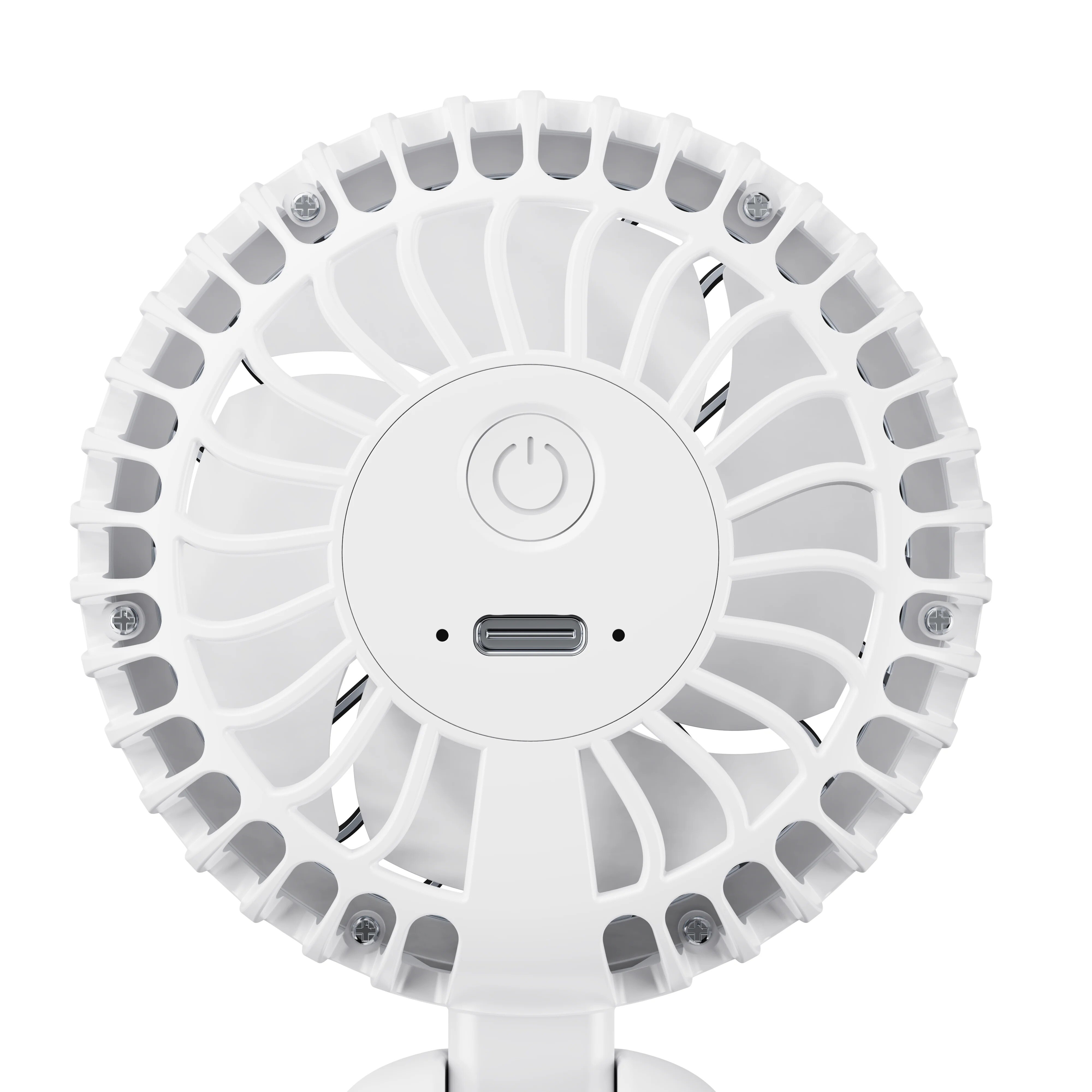 Portable Fan with Carry Strap and Stand, White