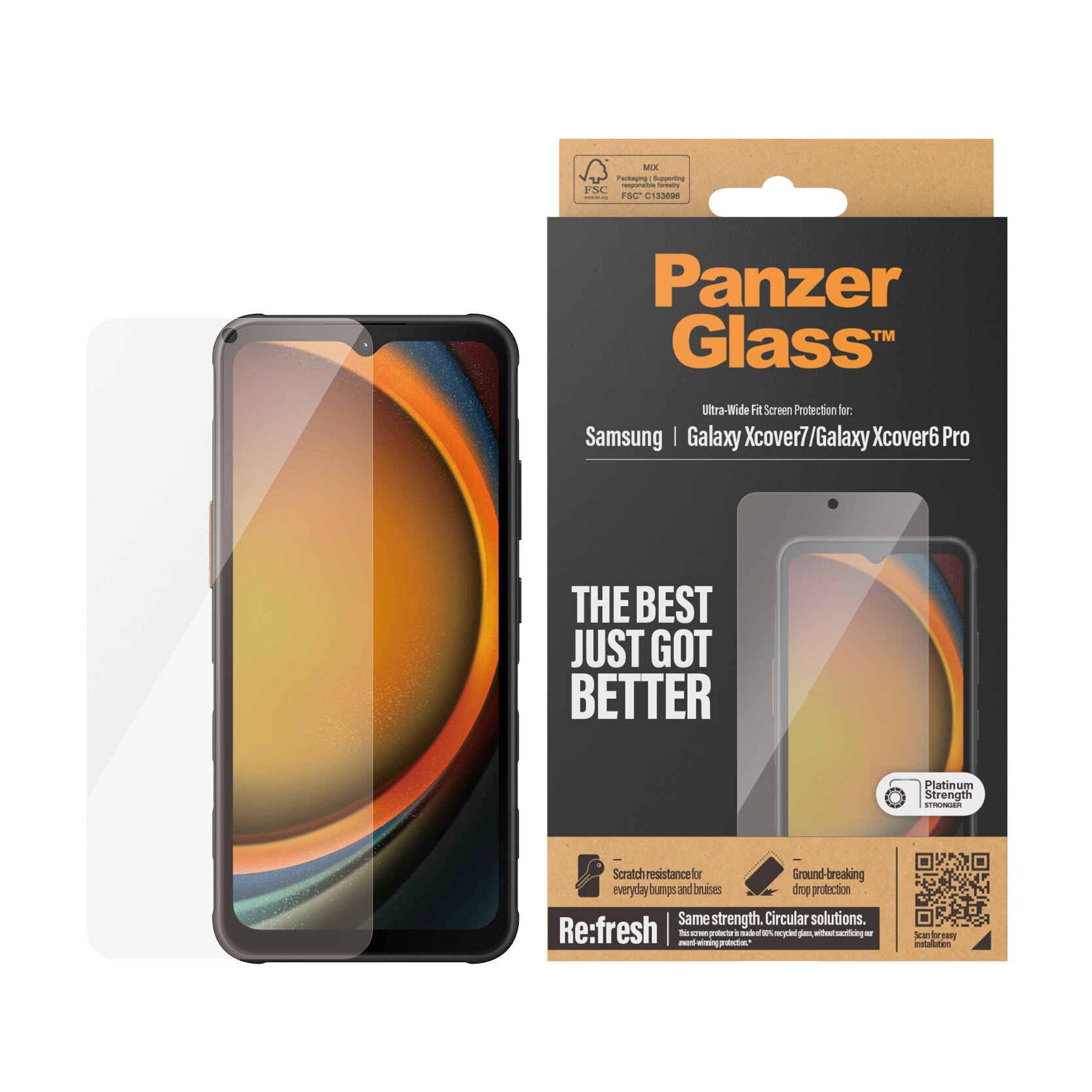 Samsung Galaxy Xcover 7 Screen Protector Ultra Wide Fit