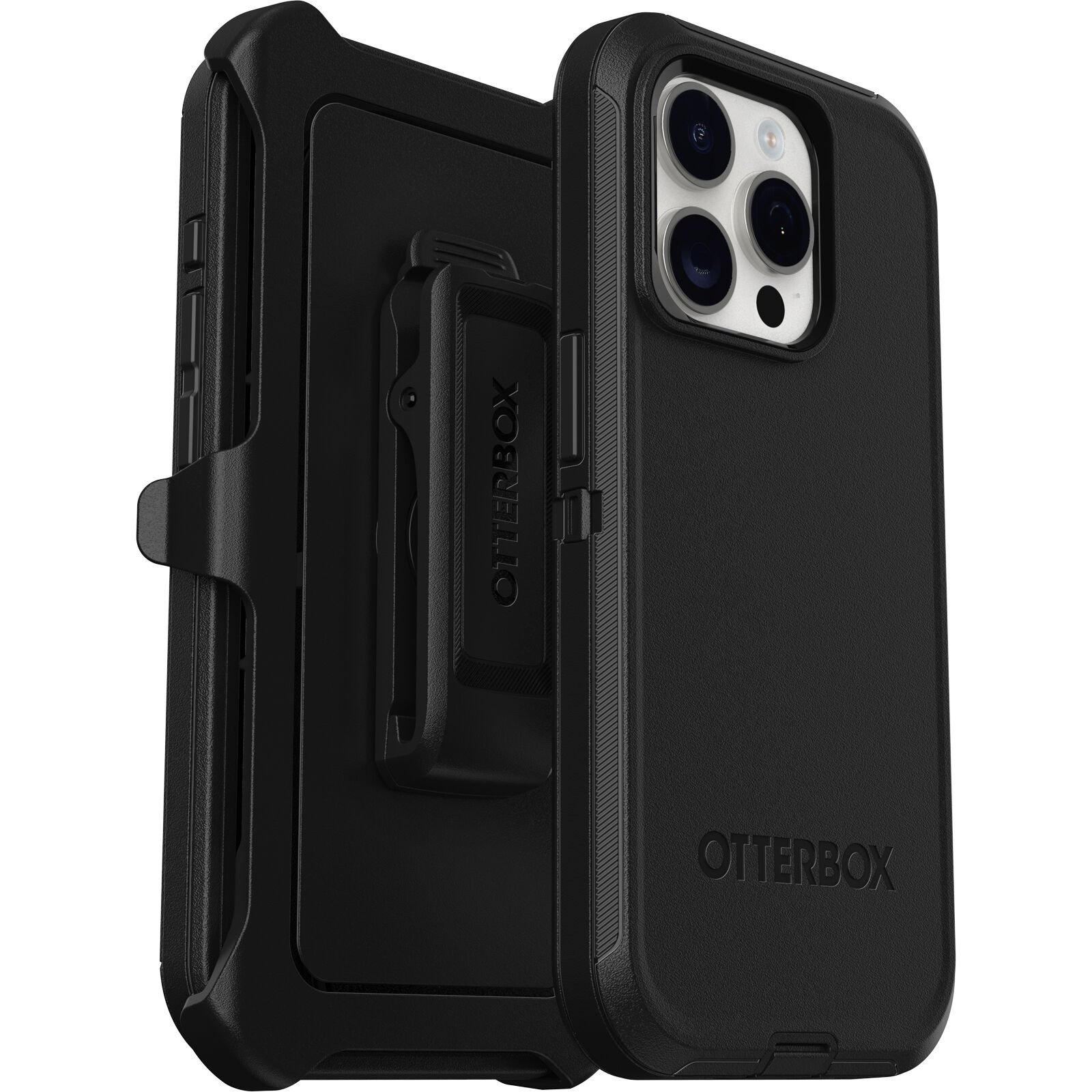 iPhone 15 Pro Defender Case Black