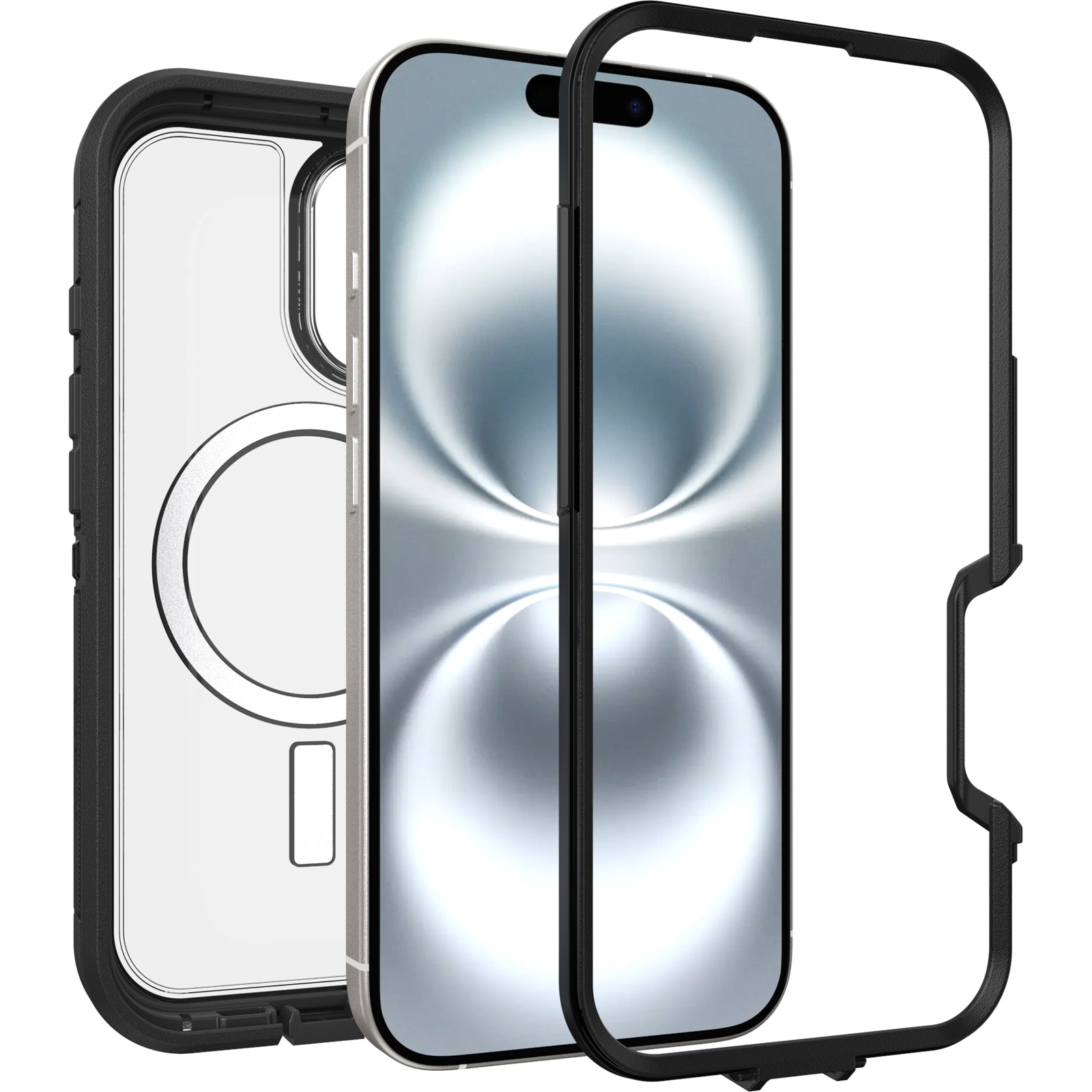 iPhone 16 Defender XT Case Clear/Black