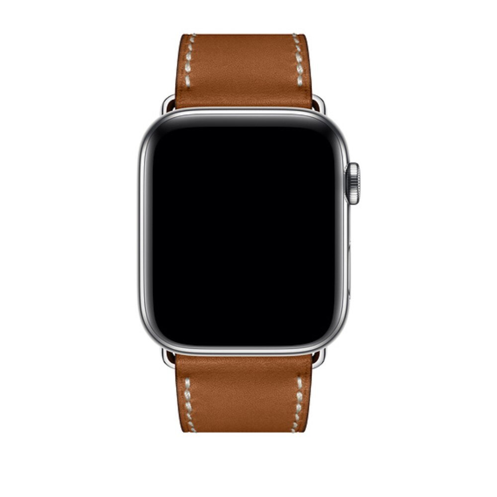Apple Watch 41mm Series 9 Leather Strap Cognac