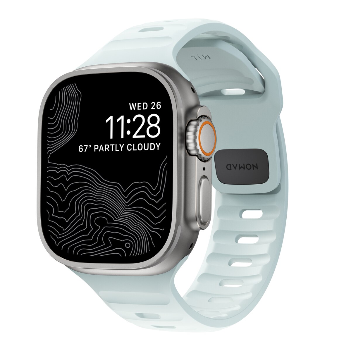 Apple Watch Series 4-6 44mm Sport Band Icy Blue Glow - Limited edition