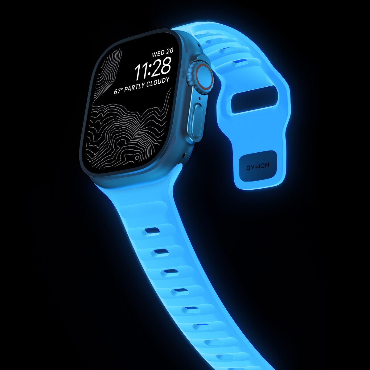 Apple Watch Series 1-3 42mm Sport Band Icy Blue Glow - Limited edition