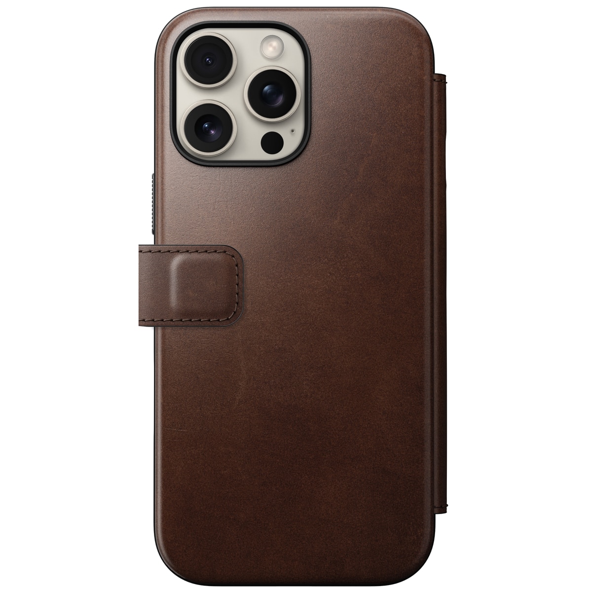 iPhone 16 Pro Max Modern Horween Leather Folio MagSafe Rustic Brown