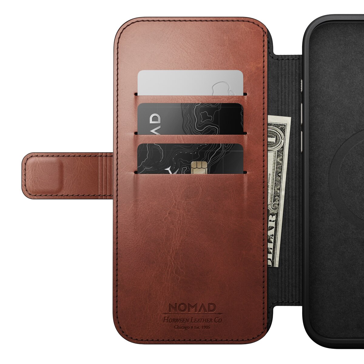 iPhone 16 Pro Max Modern Horween Leather Folio MagSafe Olde Dublin