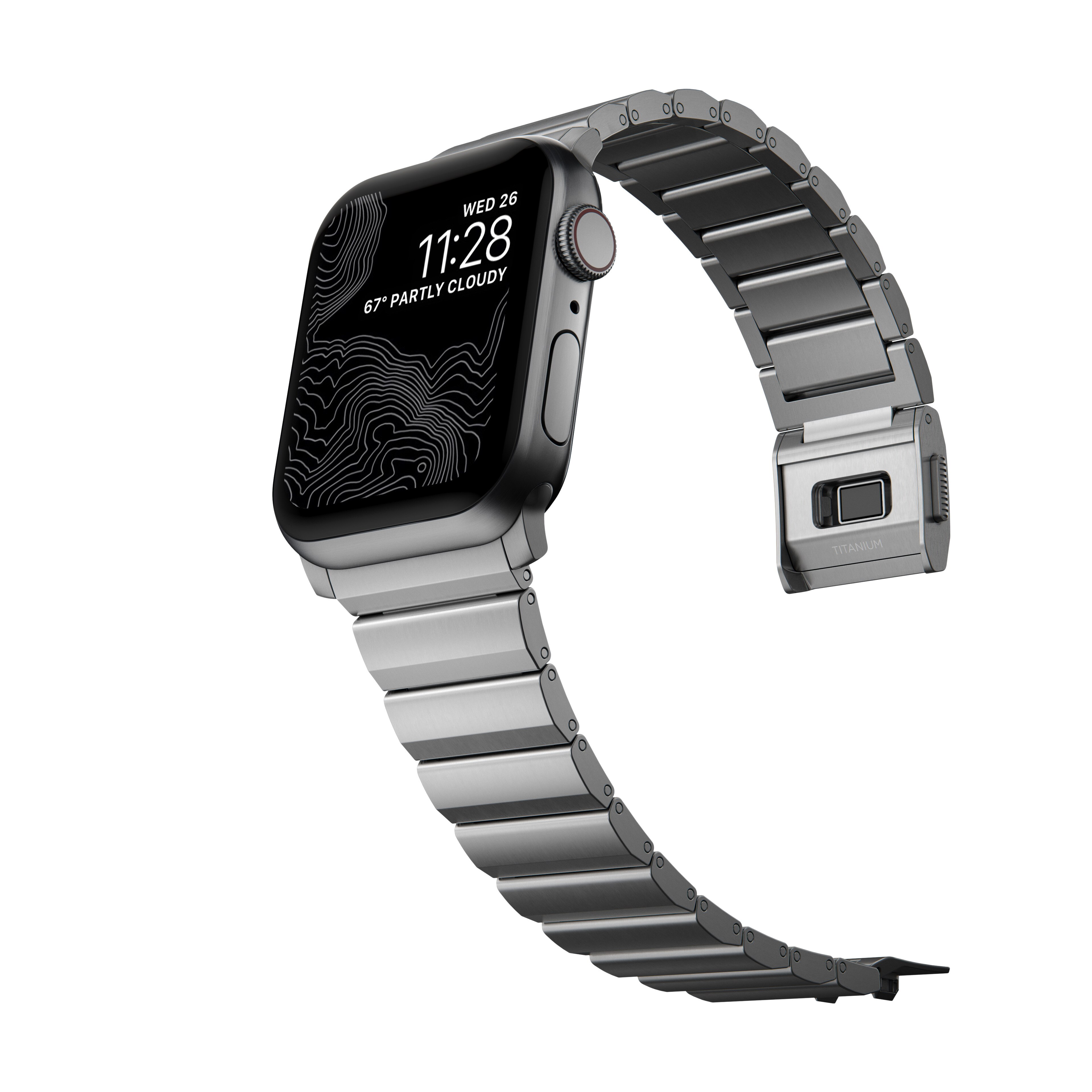 mm Watch Apple 42/44/45/49 Band Silver Nomad Titanium