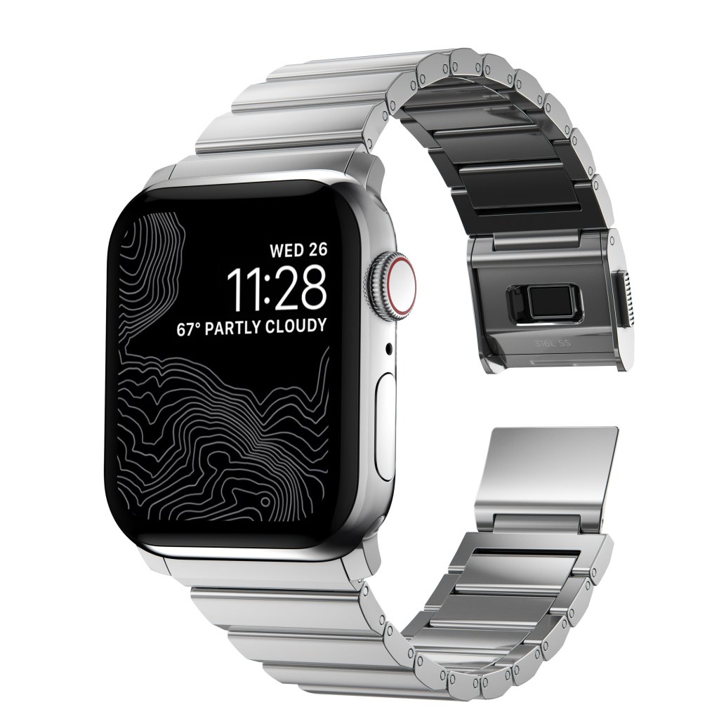 Nomad Steel Apple Silver Watch 40mm Band