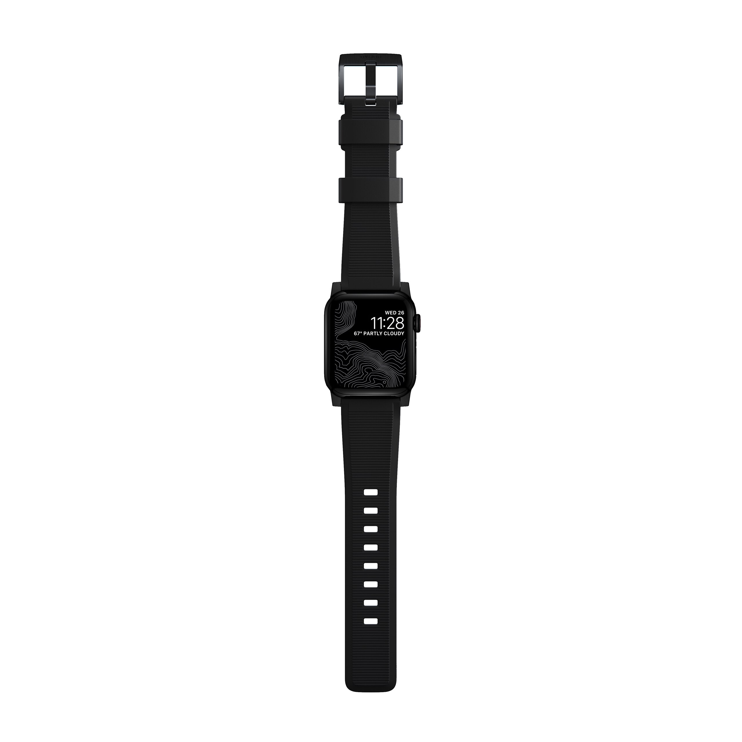 Apple Watch Series 10 42mm Rugged Band Black (Black Hardware)