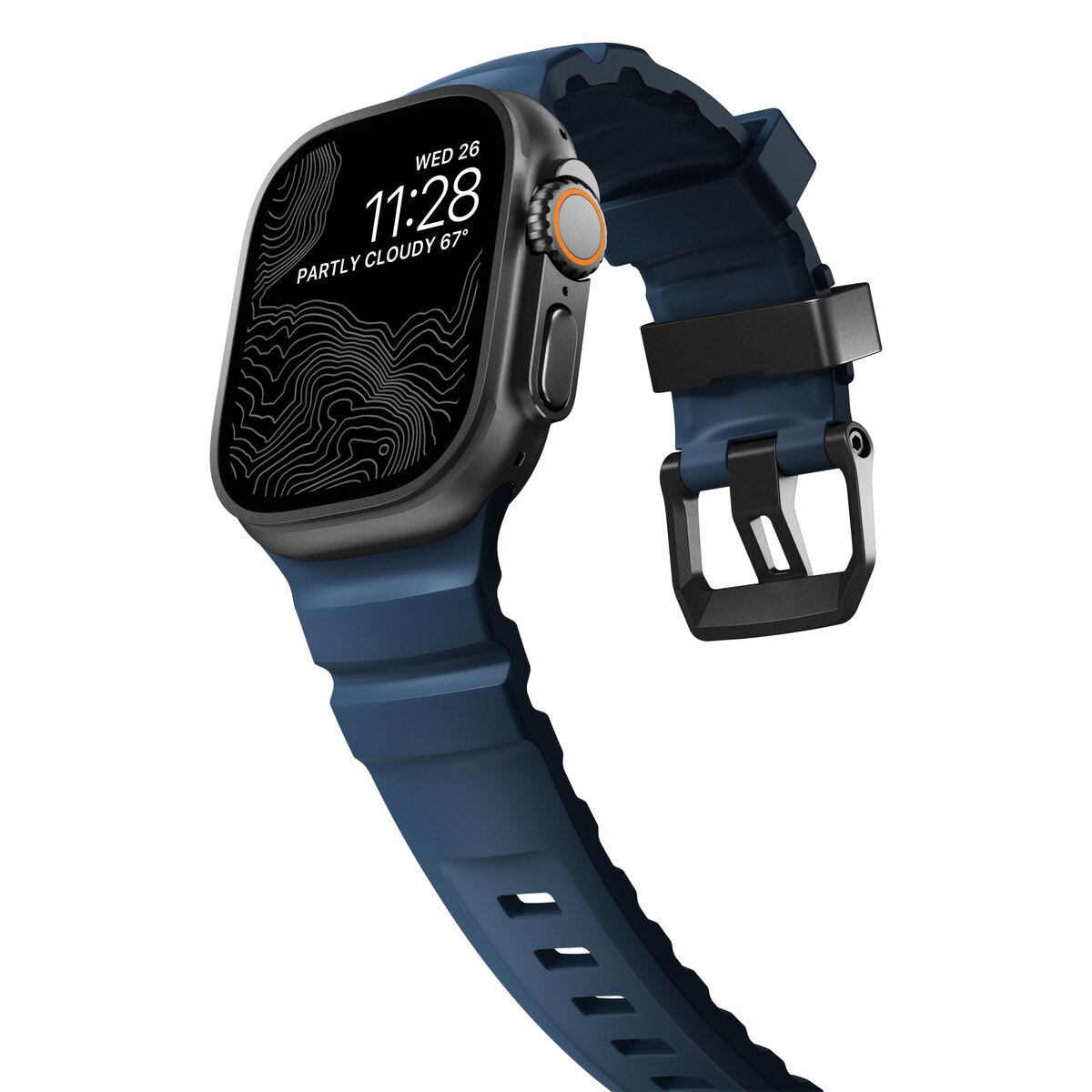 Apple Watch Series 8 45mm Rocky Point Band Atlantic (Black Hardware)