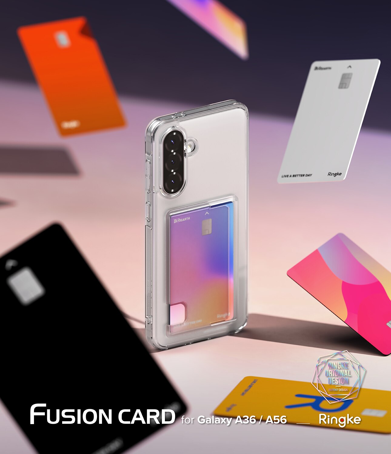 Samsung Galaxy A36 Fusion Card Case Transparent