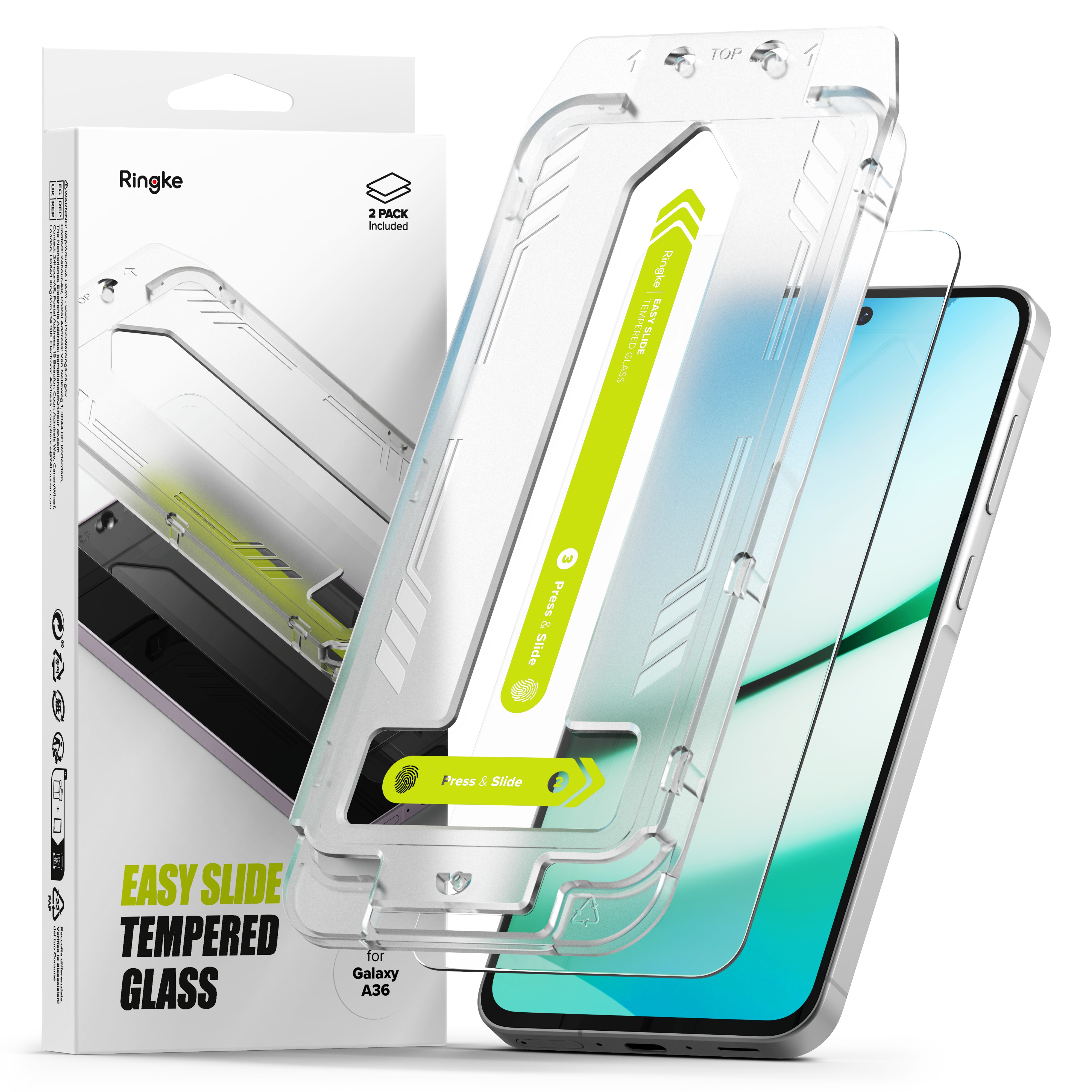 Samsung Galaxy A36 Easy Slide Glass (2-pack)