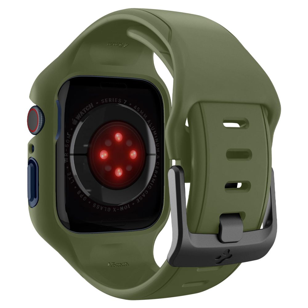 Apple Watch 45mm Series 7 Liquid Air Pro Case Moss Green