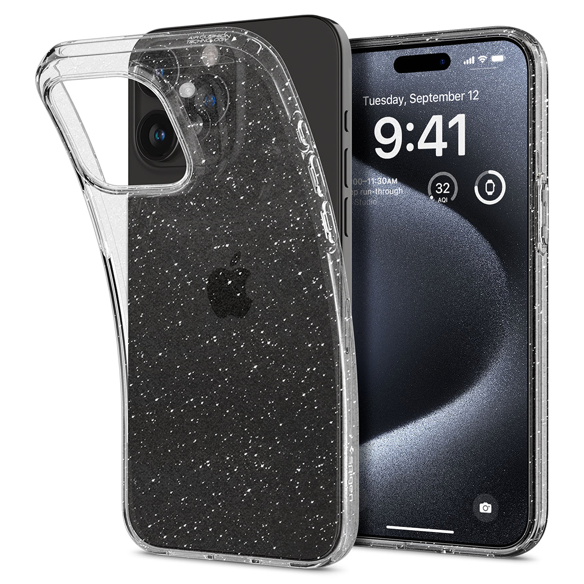 iPhone 15 Pro Case Liquid Crystal Glitter Crystal