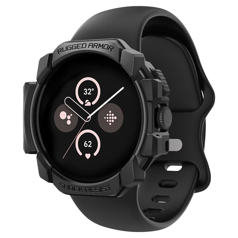 Google Pixel Watch Case Rugged Armor Black