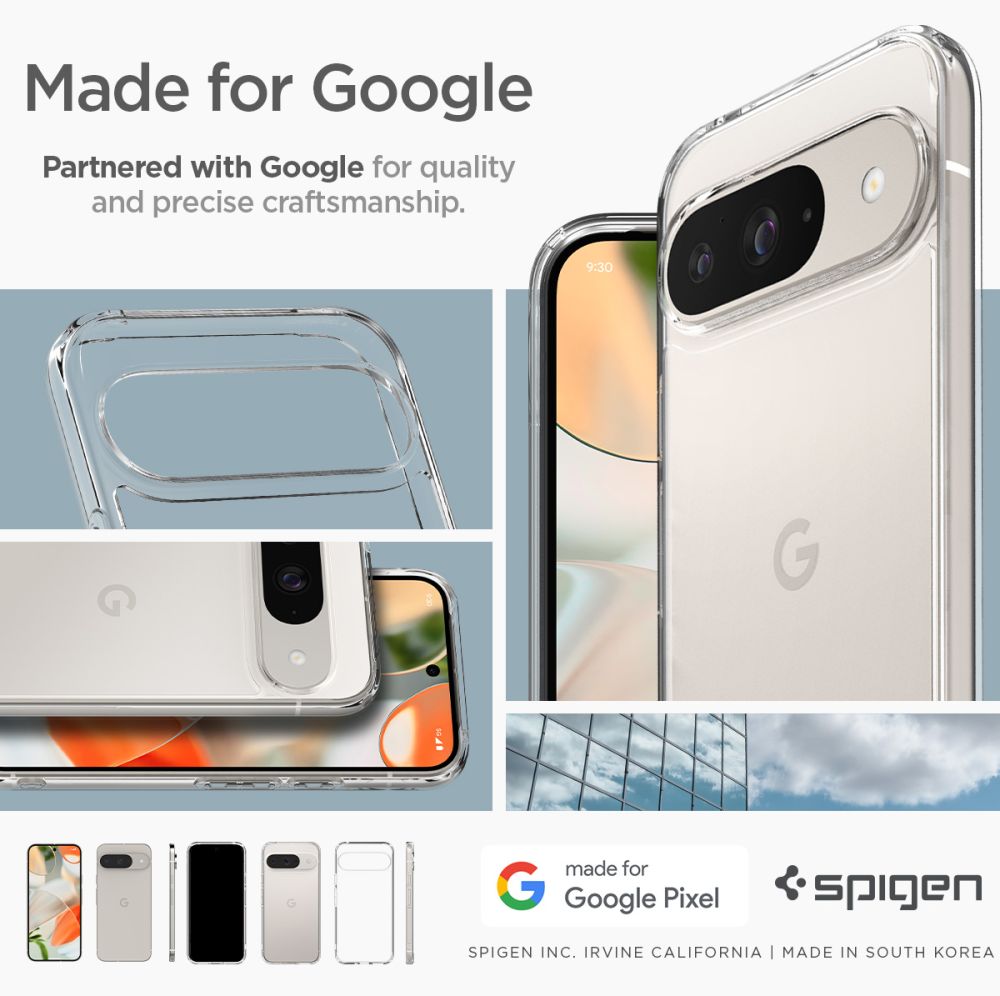 Google Pixel 9 Pro Case Ultra Hybrid Crystal Clear