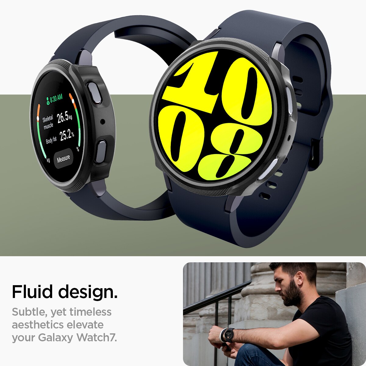 Samsung Galaxy Watch 7 40mm Case Liquid Air Black