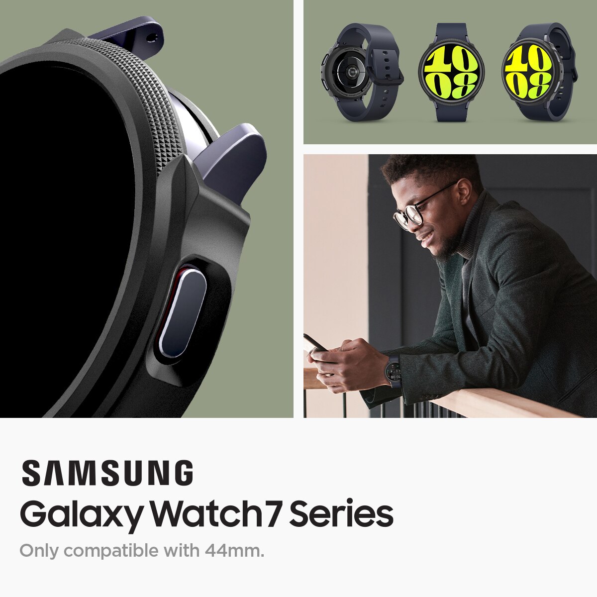 Samsung Galaxy Watch 7 44mm Case Liquid Air Black