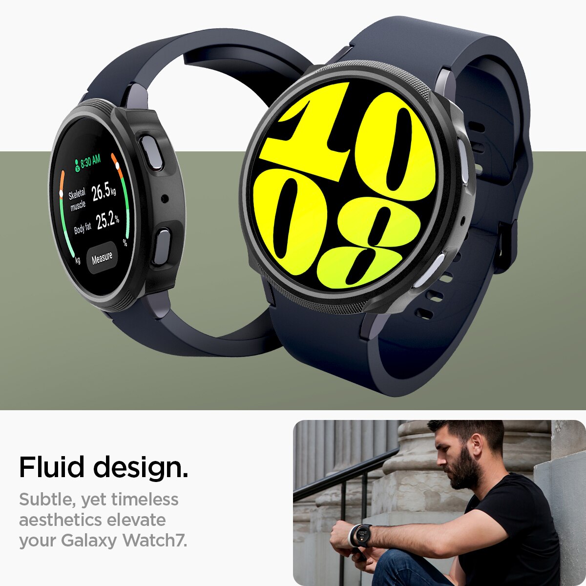 Samsung Galaxy Watch 7 44mm Case Liquid Air Black