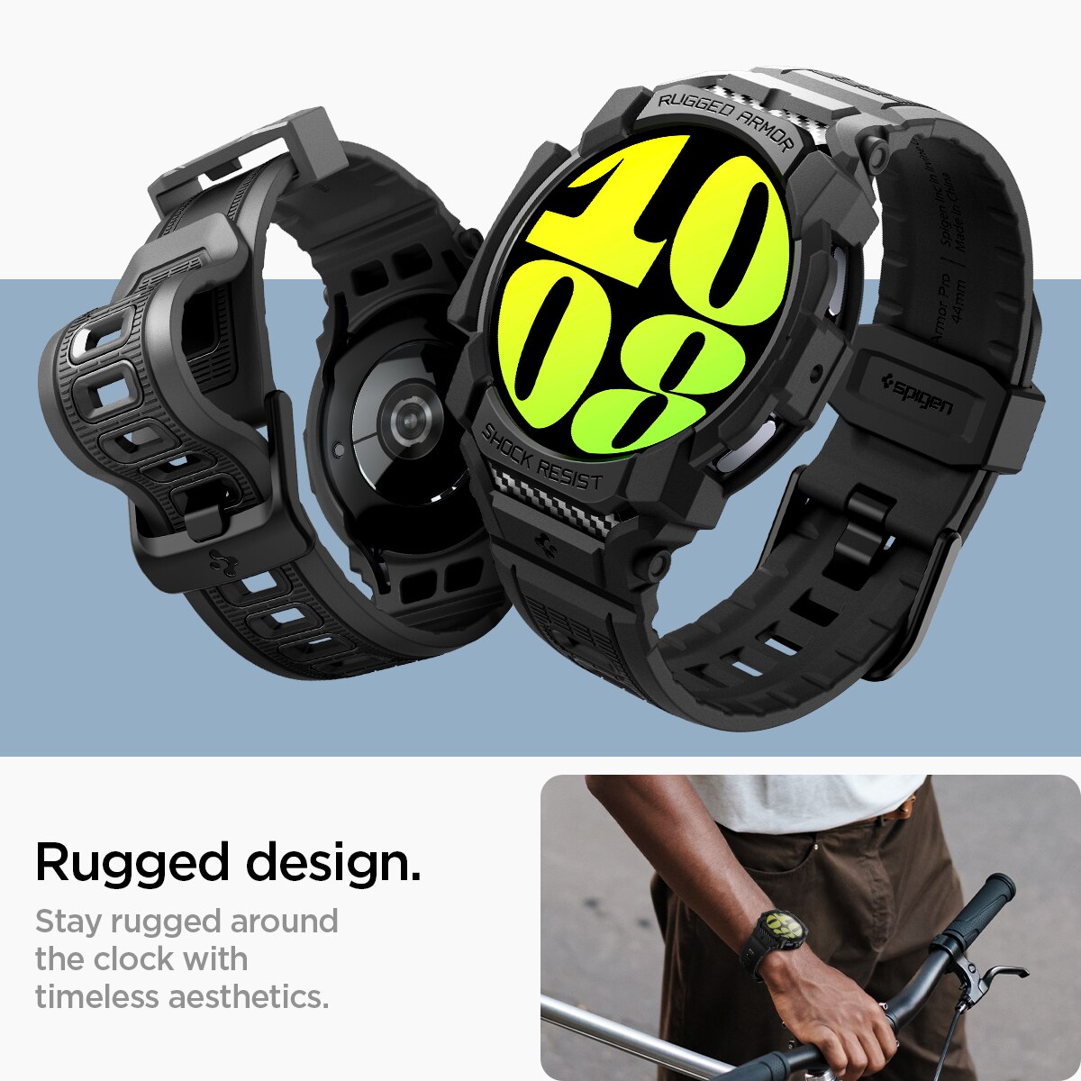 Samsung Galaxy Watch 7 40mm Rugged Armor Pro Black