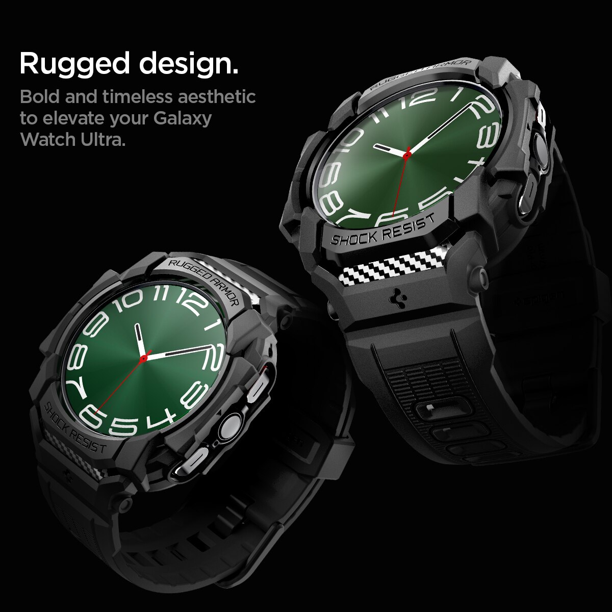 Samsung Galaxy Watch Ultra 47mm Rugged Armor Pro Black