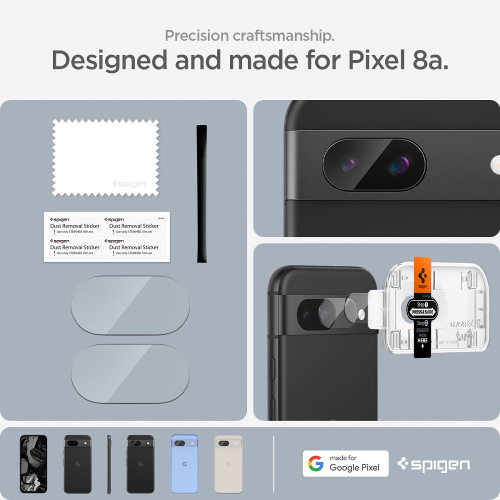 Google Pixel 8a EZ Fit Optik Lens Protector (2-pack)