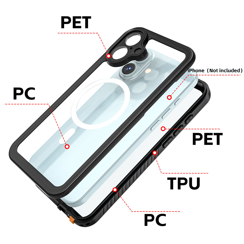 iPhone 16 AMN Waterproof Case MagSafe Black