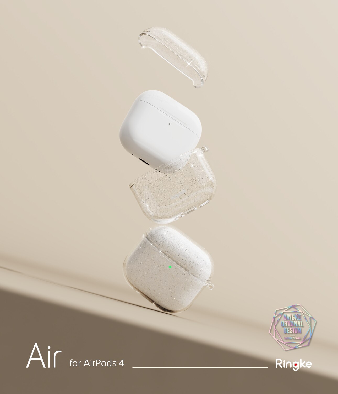 Apple AirPods 4 Air Case Glitter Clear