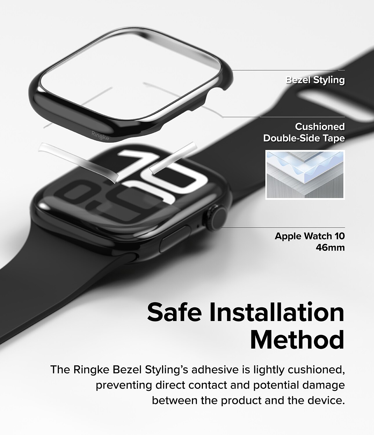 Apple Watch Series 10 46mm Bezel Styling Glossy Black