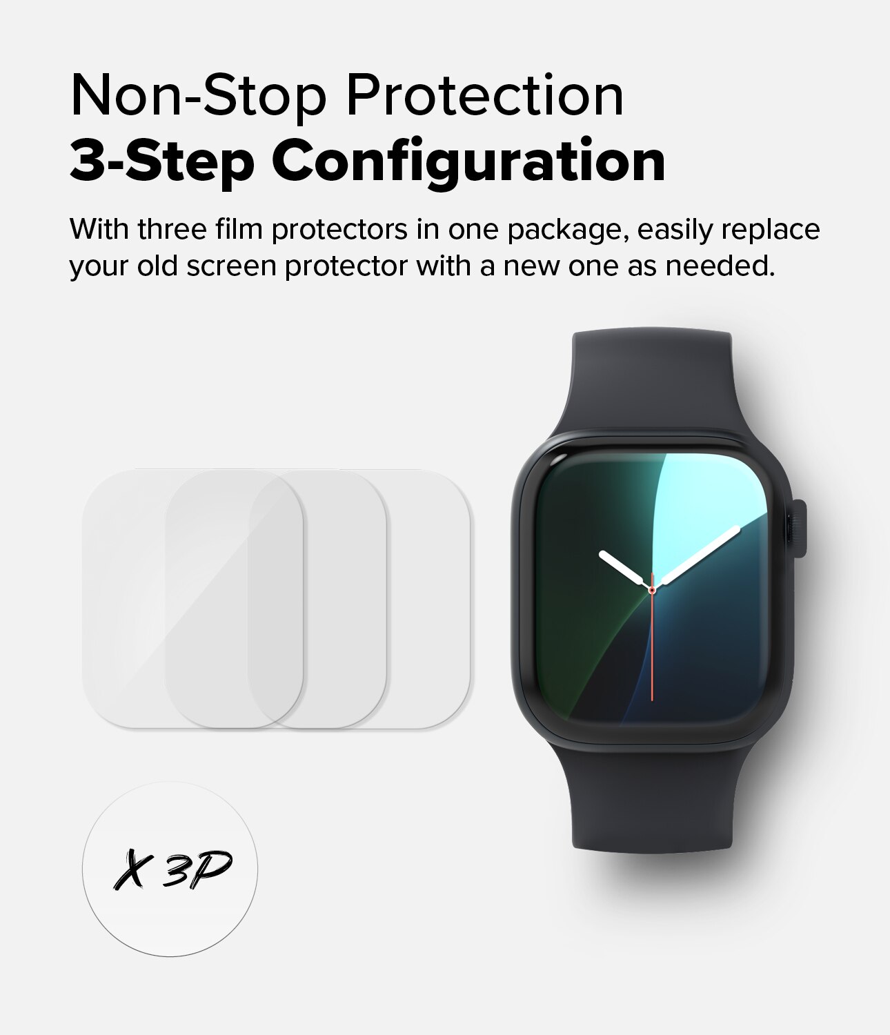 Apple Watch Series 10 42mm Dual Easy Screen Protector (3-pack)