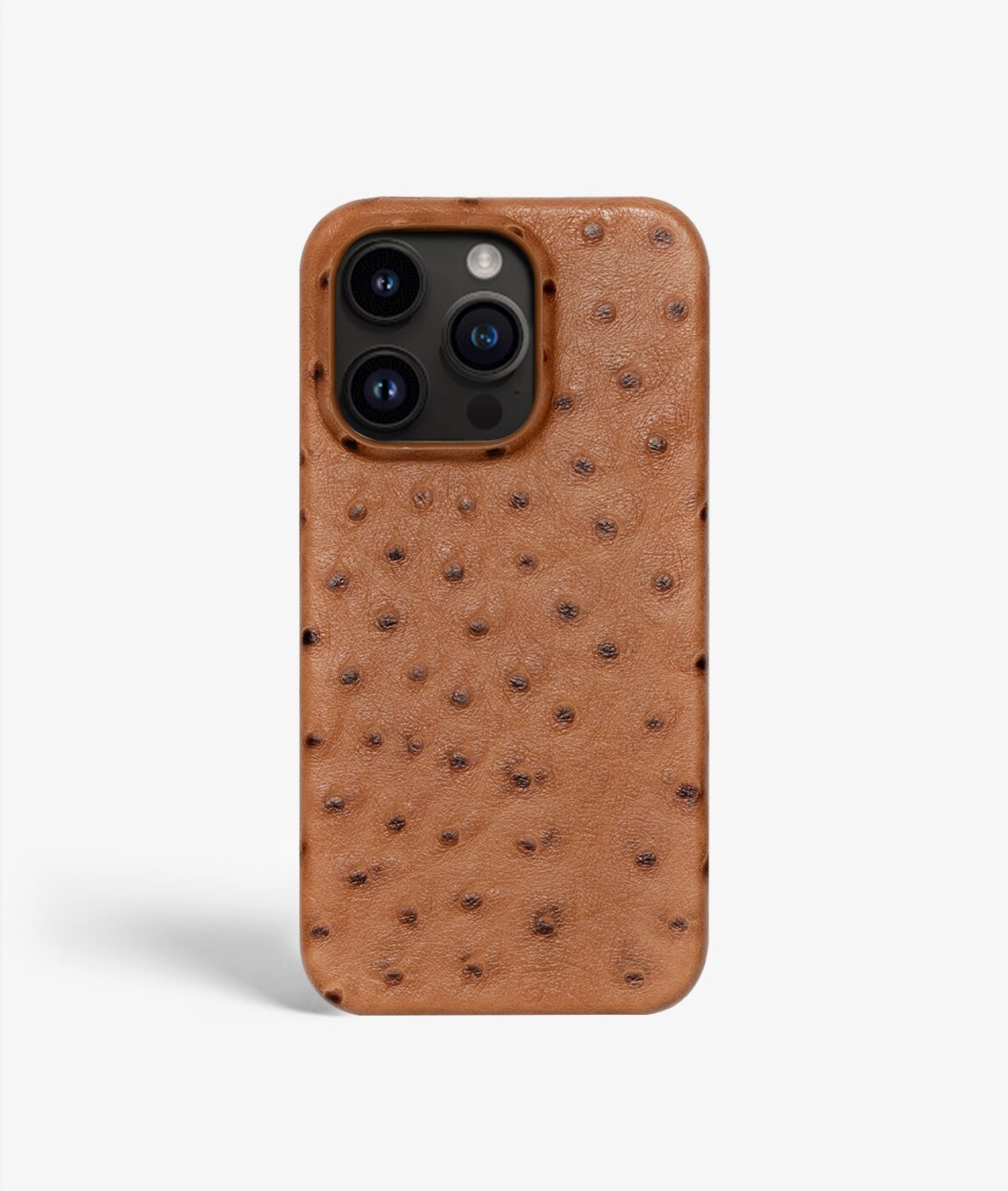 iPhone 13 Pro Case Ostrich Cognac