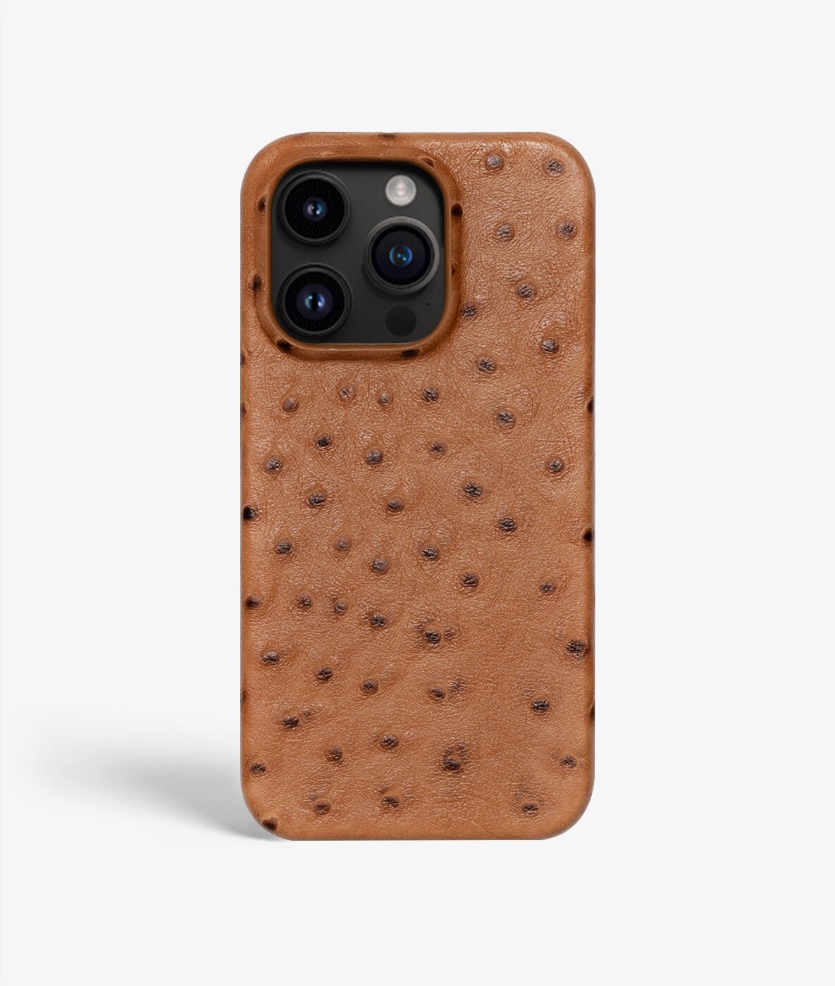 iPhone 14 Pro Max Case Ostrich Cognac