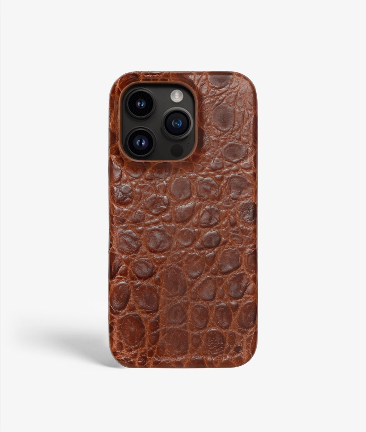 iPhone 14 Pro Case Small Croco Brown