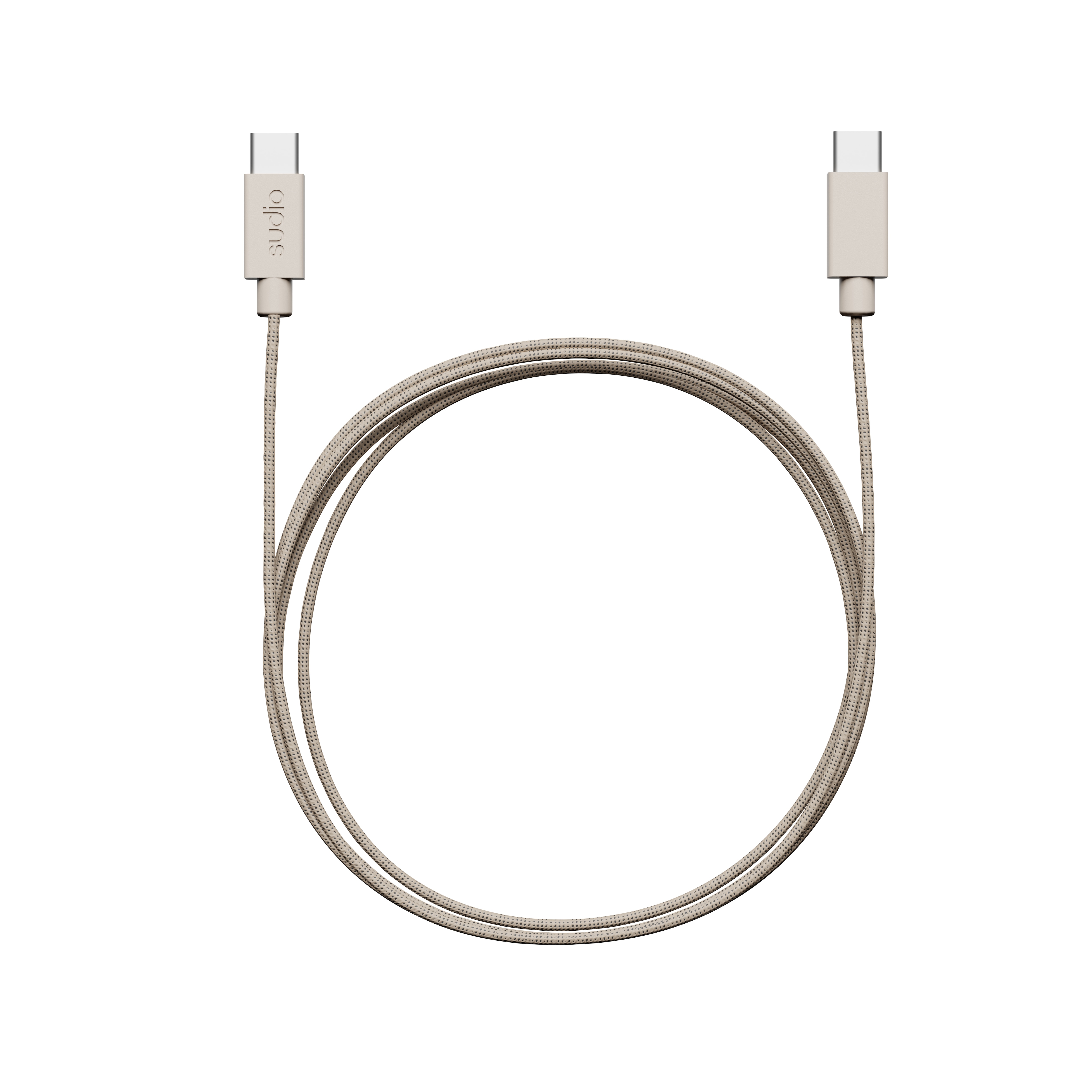 C1-C Charging Cable USB-C to USB-C 1.8 m Sand