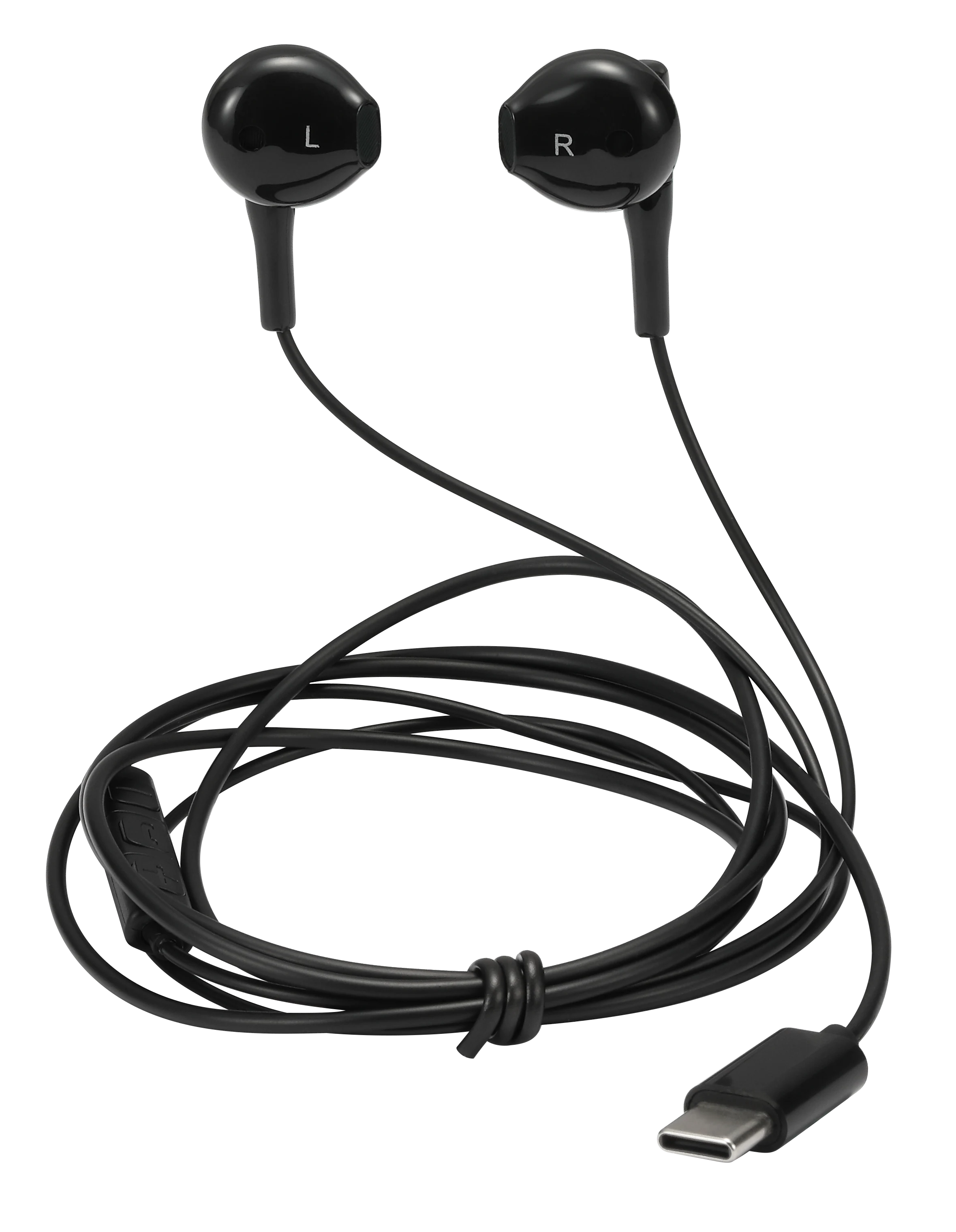 Semi-in-ear earphones USB-C Black