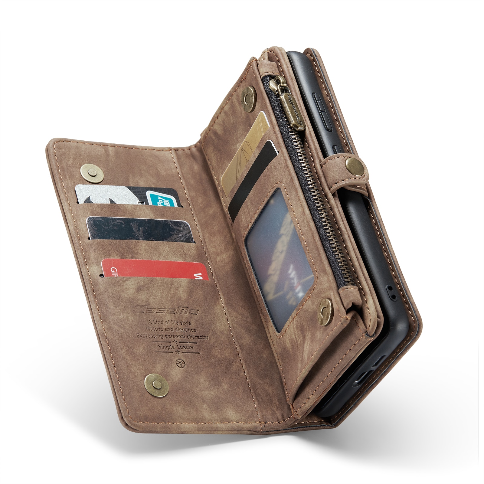 Samsung Galaxy S24 FE Multi-slot Wallet Case Brown