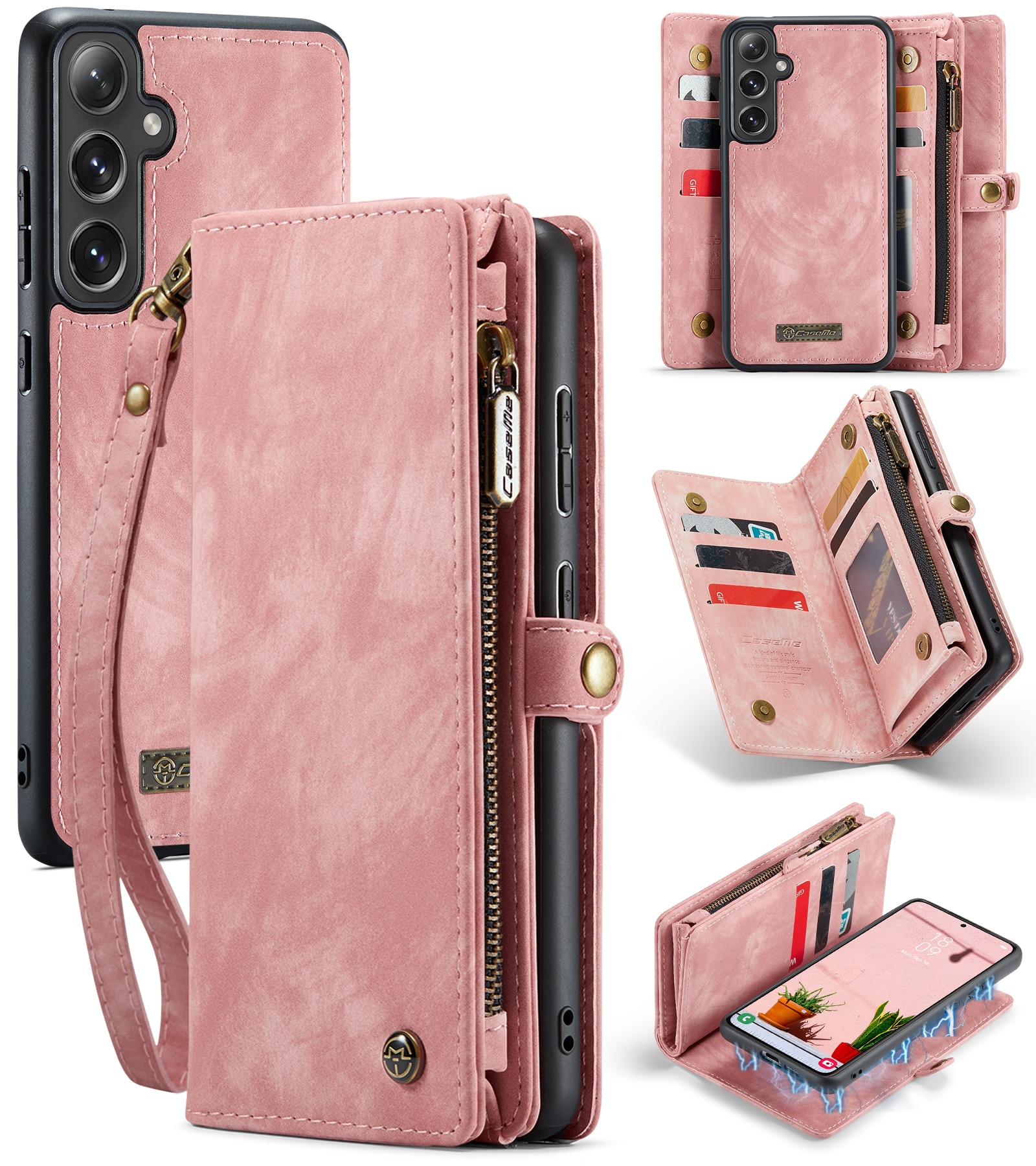 Samsung Galaxy S24 FE Multi-slot Wallet Case Pink