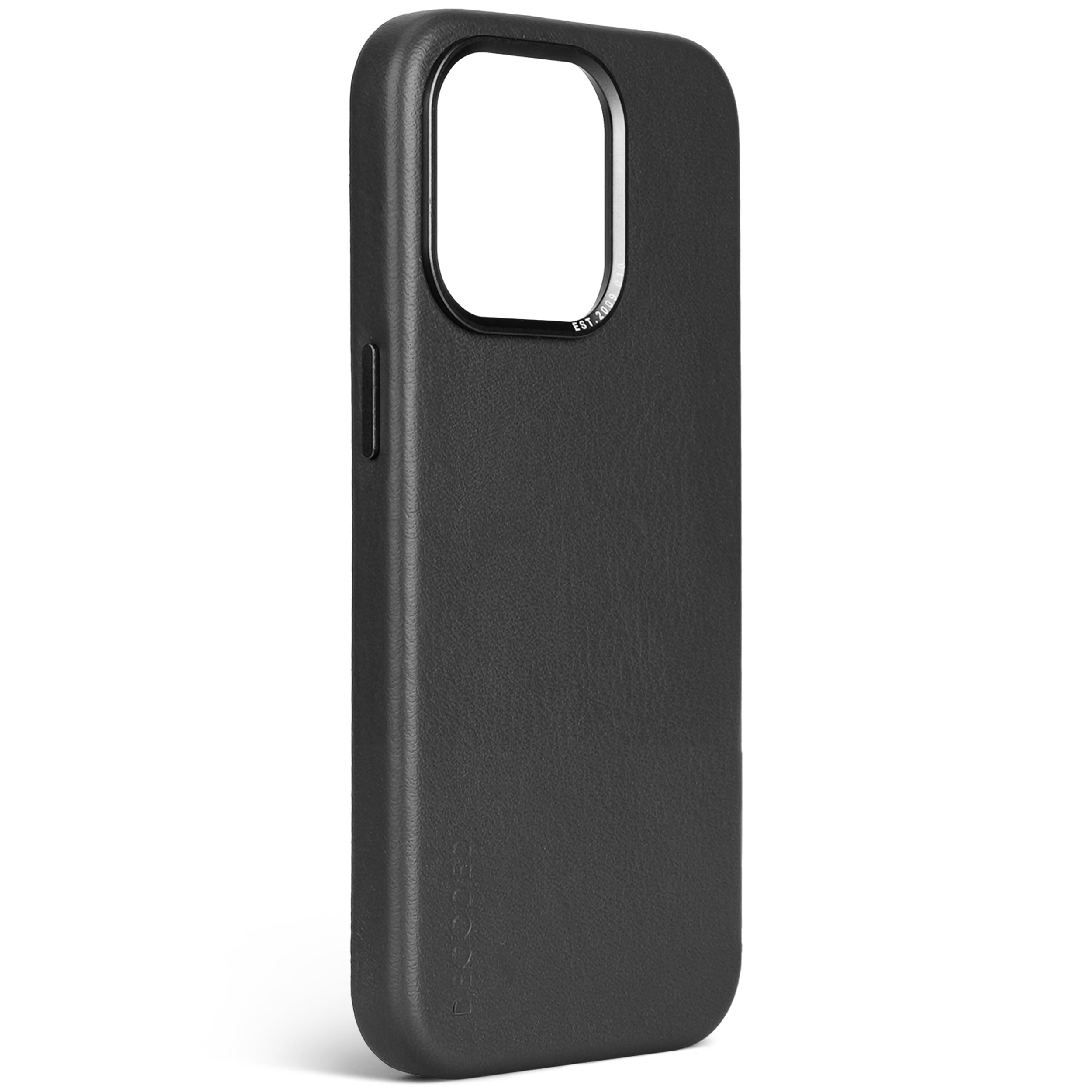 iPhone 15 Pro Leather Back Cover Black