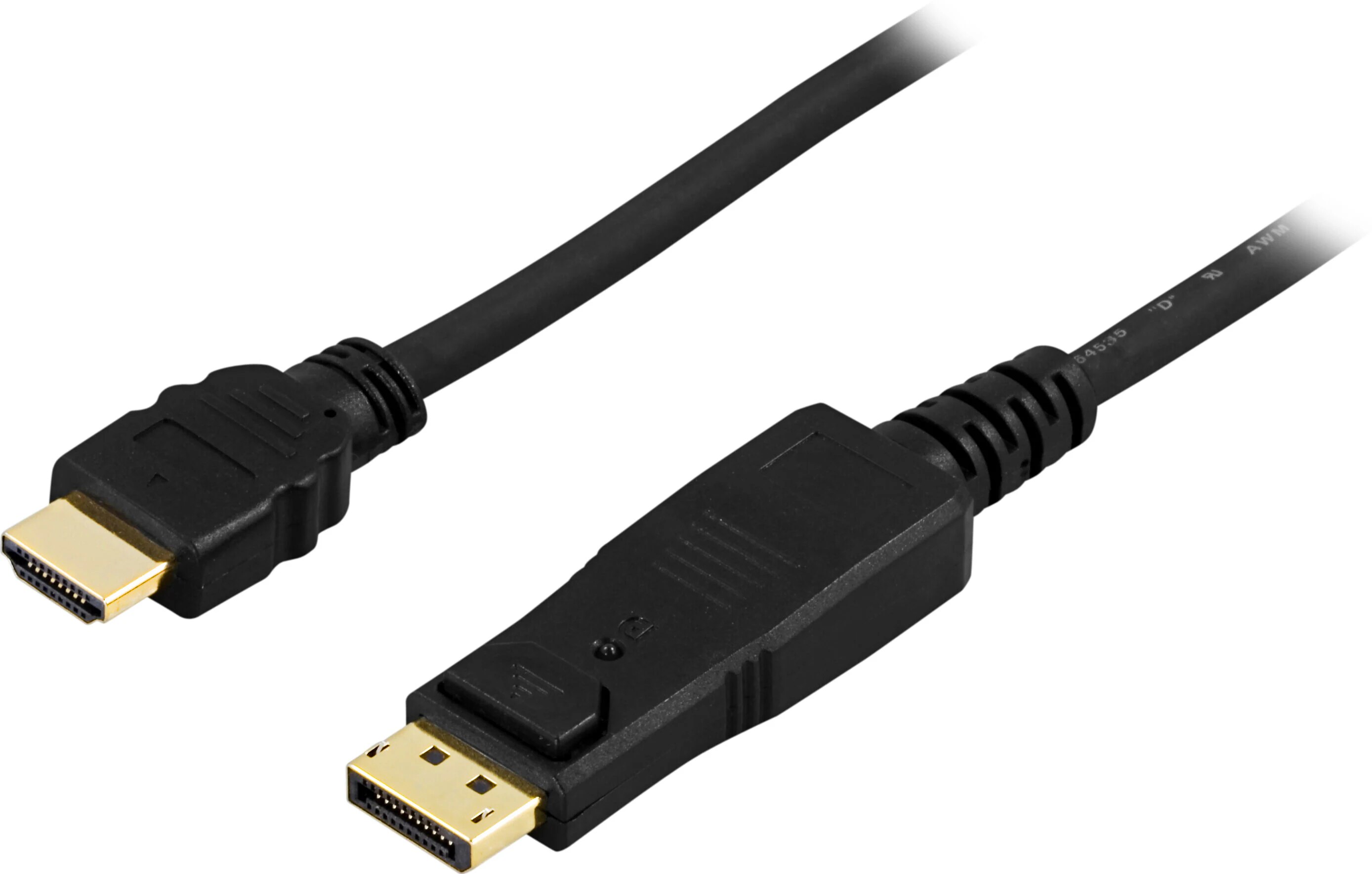 DisplayPort to HDMI Cable 2m Black